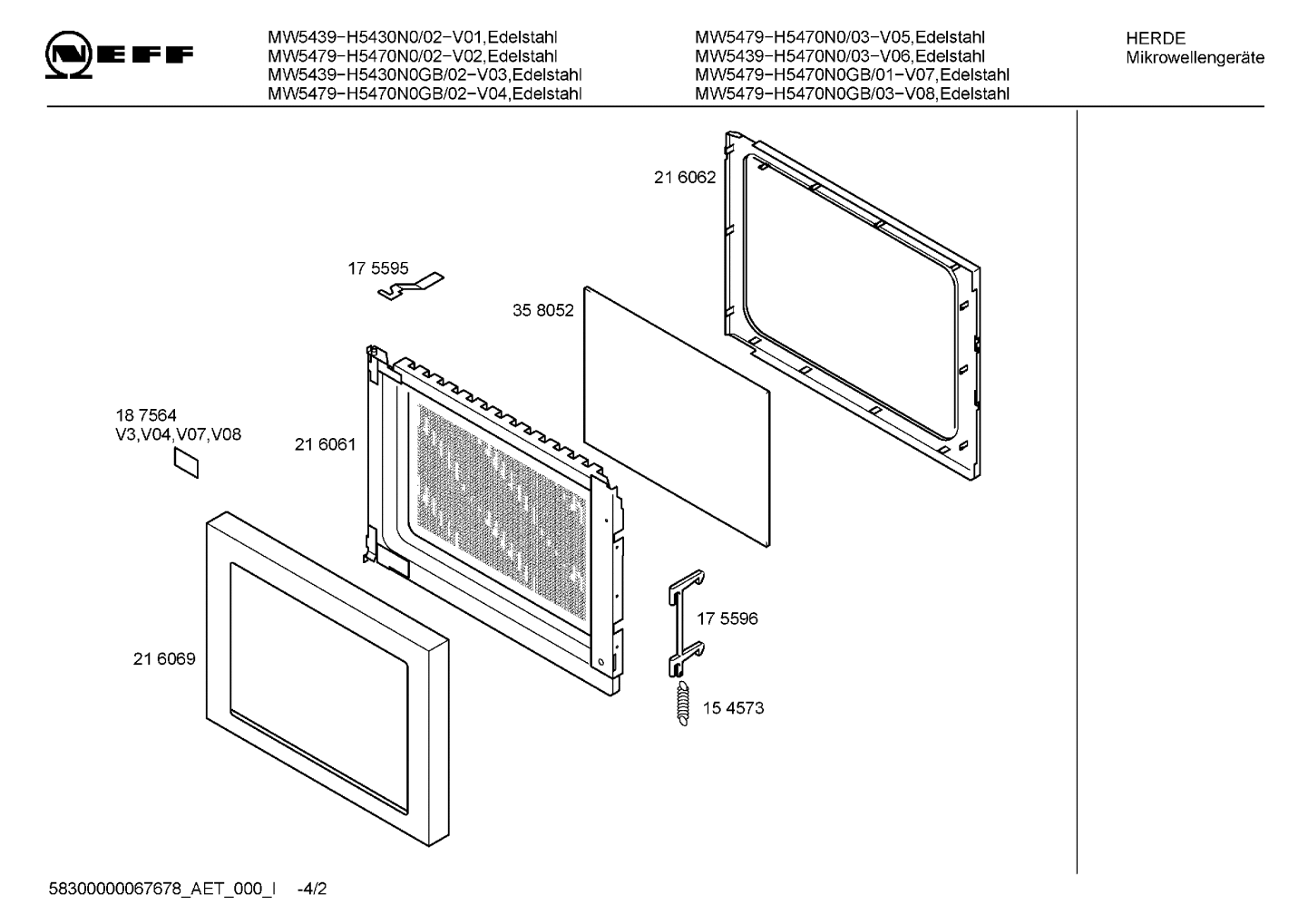I have a built in microwave neff H5470N0GB. Door wont close properly