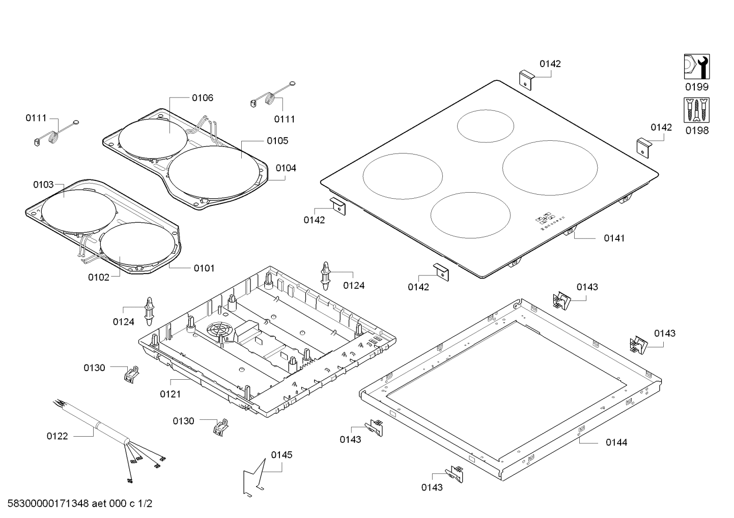 I have a Neff induction hob ( Enr ( T41D40X2/01 ) and the two rings on