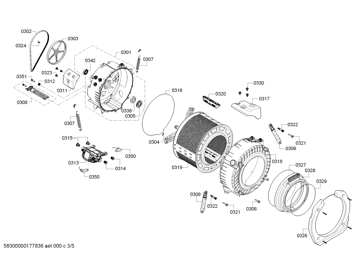 Neff Washerdryer. Tumbles but no heat. Trip switch works but only for